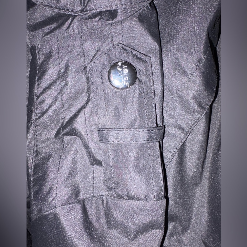 M60 Miss Sixty Black Hooded Trench Coat Jacket Belted Size S - Picture 7 of 14